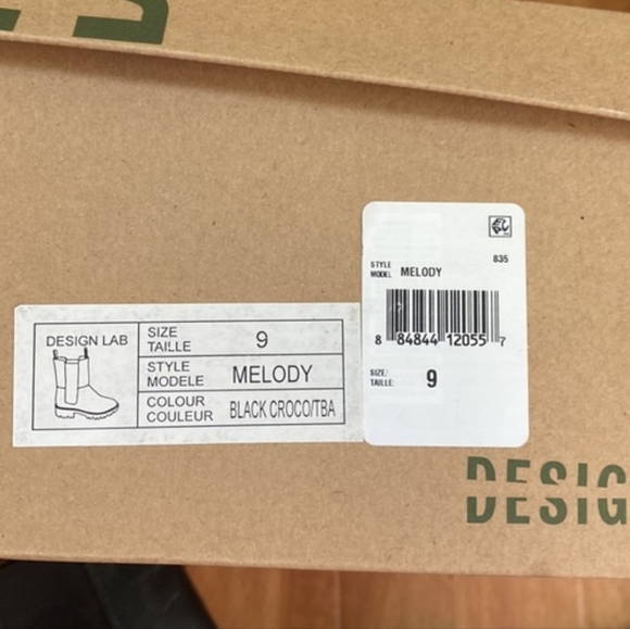 Design Lab Black Croc-Embossed Chelsea Boot - Picture 7 of 9